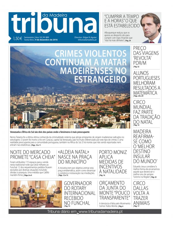 Nº 889 - 09/12/2016 - Tribuna da Madeira