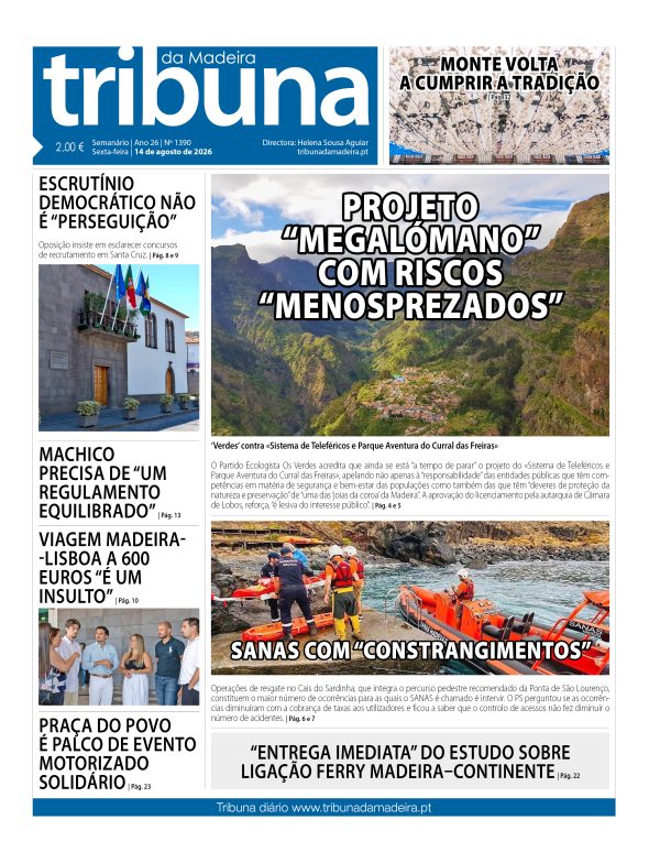 Nº 1390 – 14/08/2026 – Tribuna da Madeira