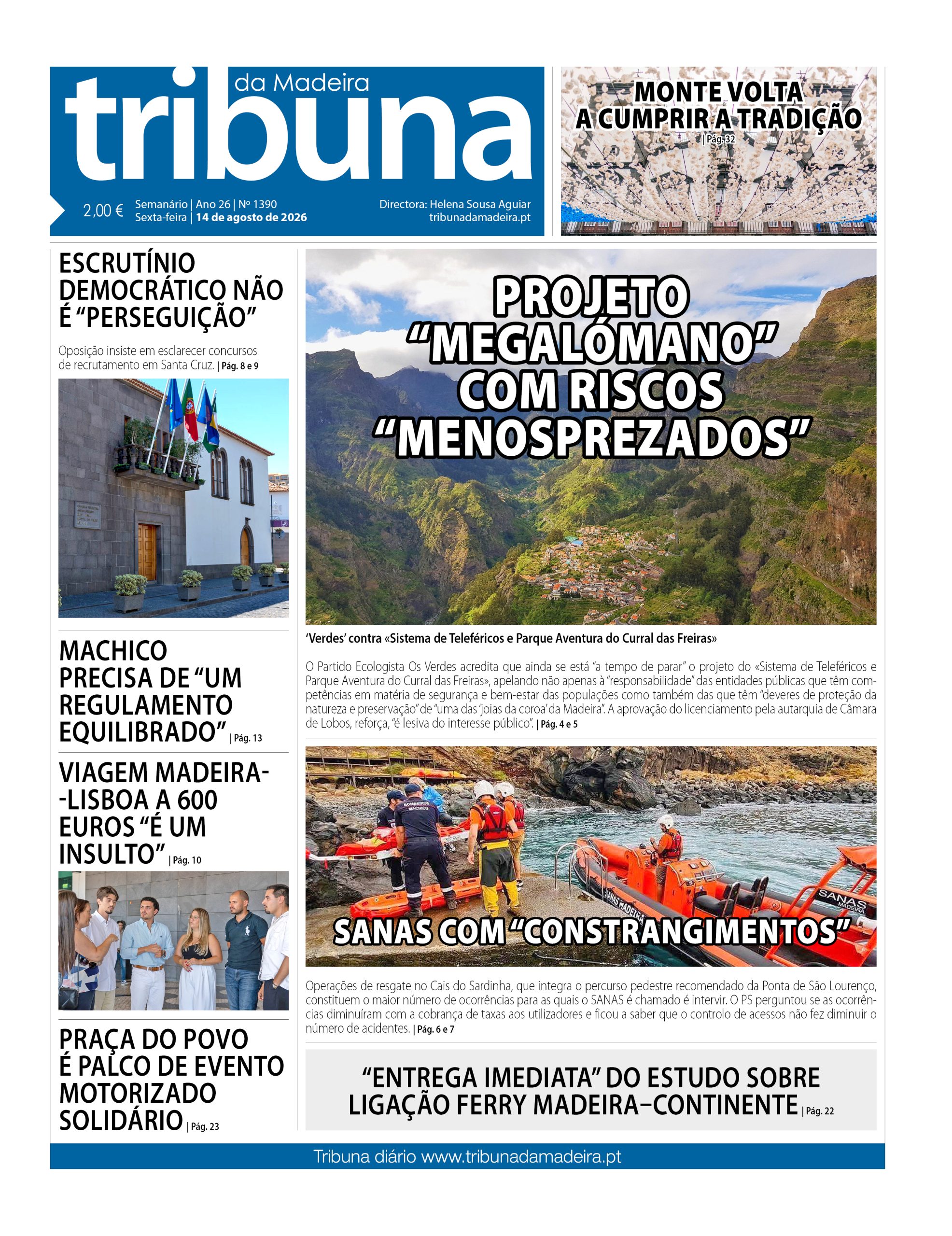 Nº 1390 – 14/08/2026 – Tribuna da Madeira