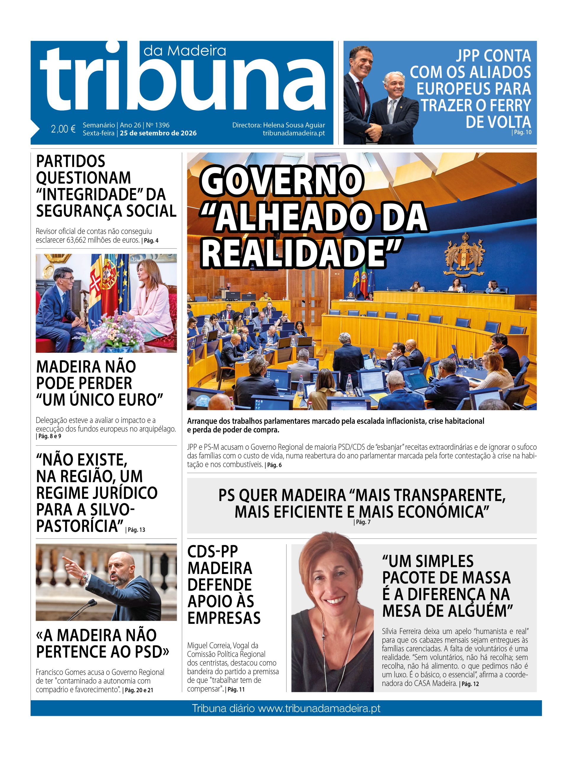 Nº 1396 – 25/09/2026 – Tribuna da Madeira
